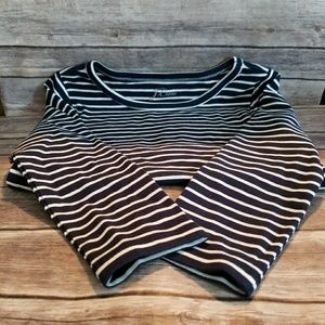 J. CREW STRIPED CROP TOP